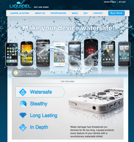 ガジェット機器やiPhoneなどのスマフォ携帯電話などナノコーティング防水「Liquipel」