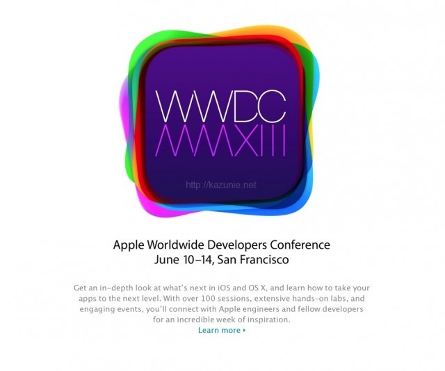 WWDC2013 Apple恒例のイベントリアルタイムで楽む